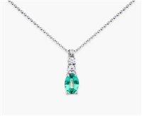 Halskette Mikiko Dame in Weißgold Smeraldo 0.60 Ct MD5056O4BE - MD5056O4BE
